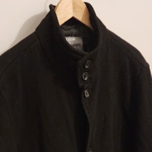 Johnston & Murphy Wool Car Coat Jacket Topcoat Men Size Medium Black Lined EUC - Picture 3 of 8